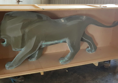 Opakowanie figur reklamowych 3D. 14 FlightCase LionSculpture 3DFORMeu 2