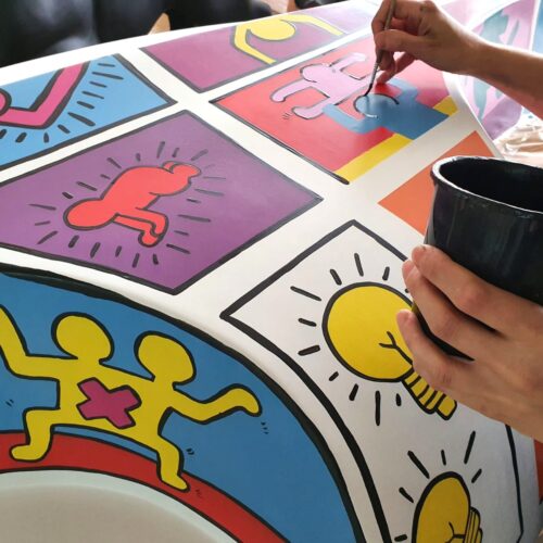 Dekoracyjna ławka użytkowa do biura lub galerii handlowej