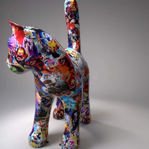 Duża figura, dekoracyjny kot - pop art
