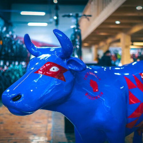 Figura reklamowa i dekoracyjna, duża krowa gładka