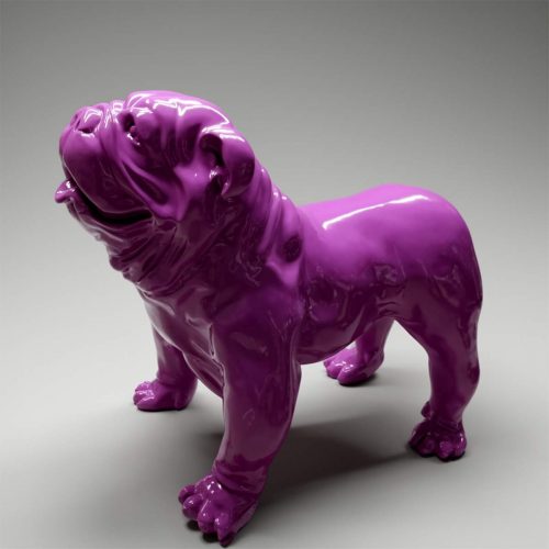 Figura dekoracyjna pies bulldog usa średni - jednokolorowy.
