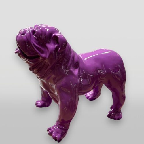 Figura dekoracyjna pies bulldog usa średni - jednokolorowy.