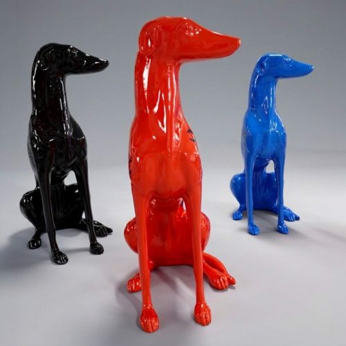 Figura pies Greyhound mały, siedzący