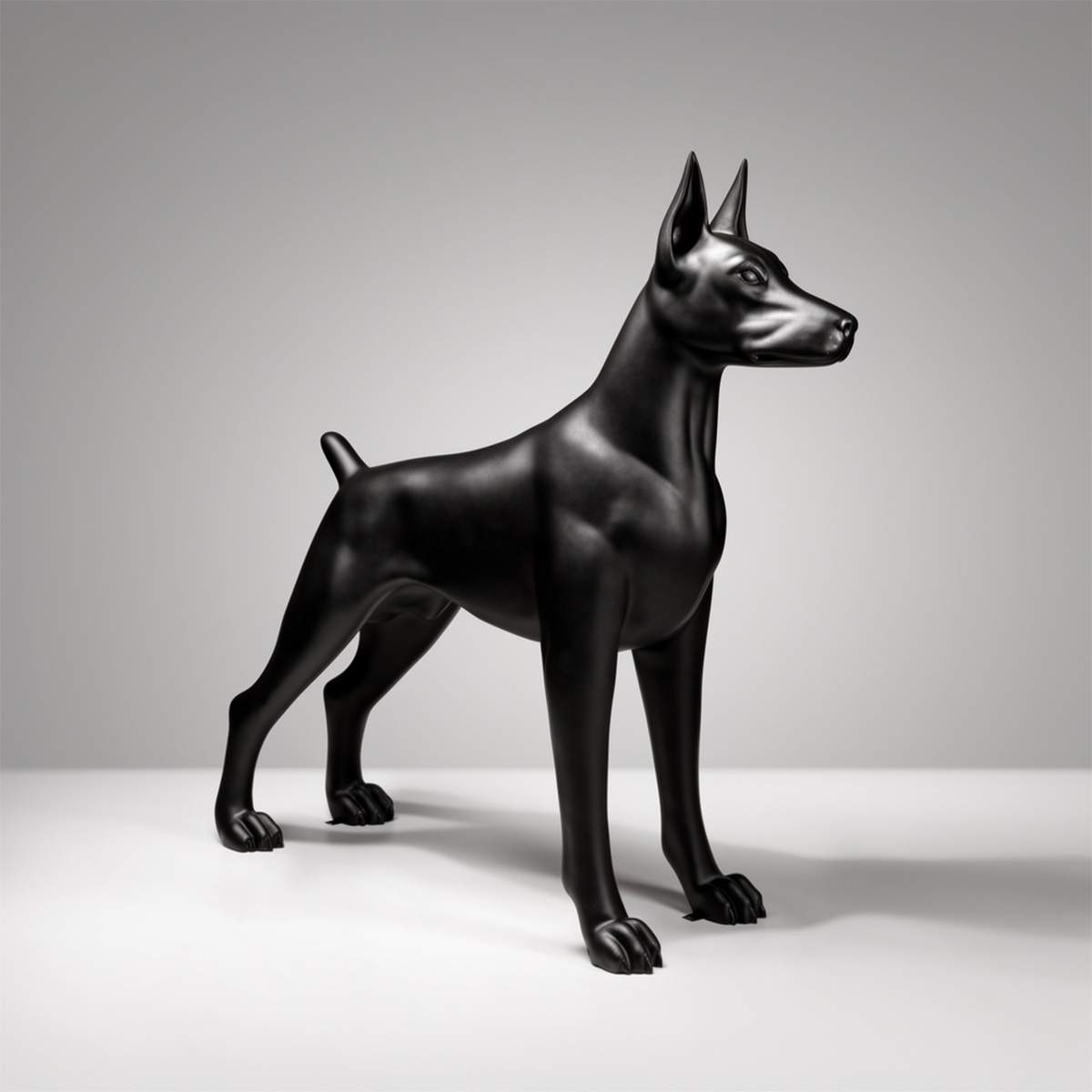 Duża Figura Dekoracyjna Doberman