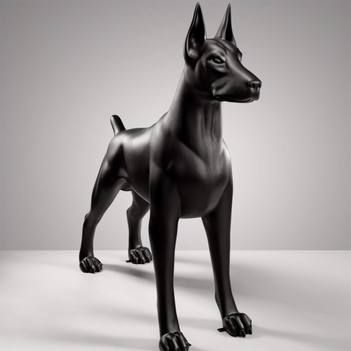 Duża Figura Dekoracyjna Doberman