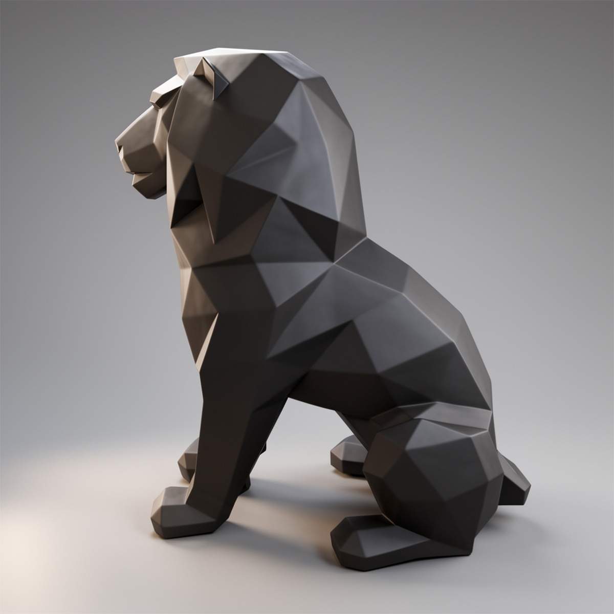 Figura Lowpoly Lew 135 cm Jednokolorowy