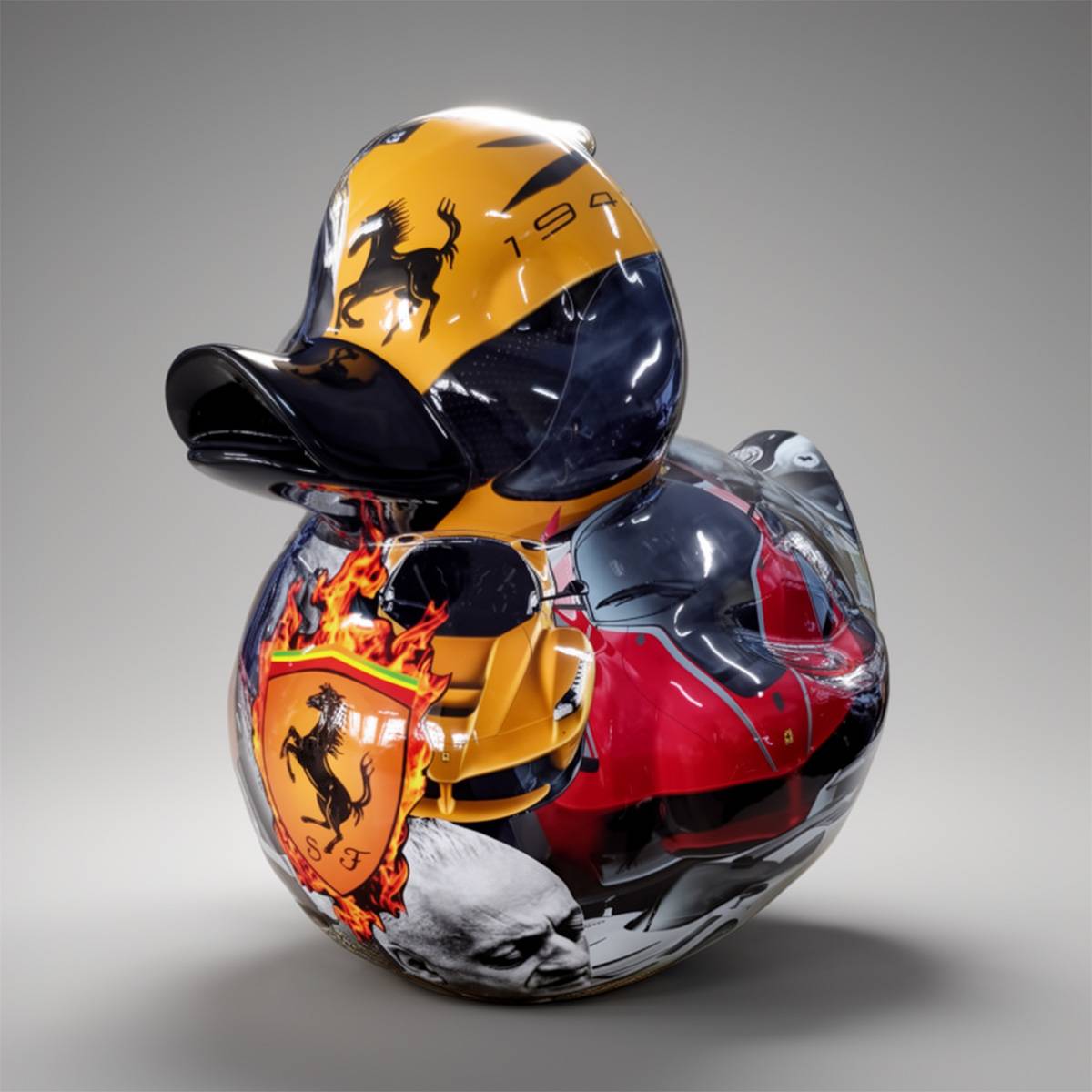 Mała Figura Dekoracyjna Kaczka Pop Art