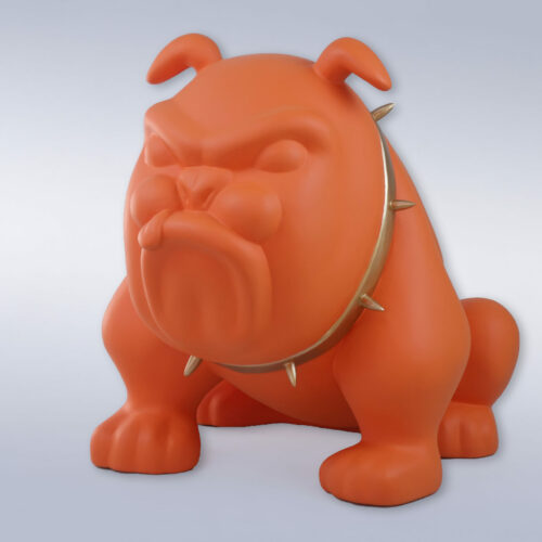 pies Bulldog Avella 55cm - pomarańczowy mat