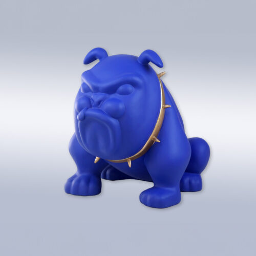 pies Bulldog Avella 22cm - niebieski mat