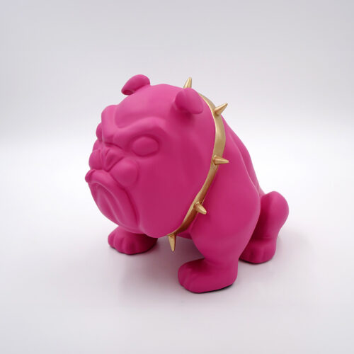 pies Bulldog Avella 22cm - różowy mat