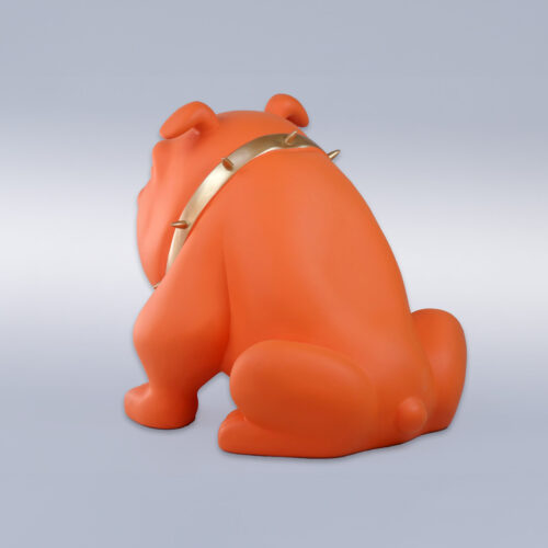 pies Bulldog Avella 22cm - pomarańczowy mat