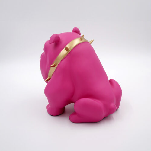 pies Bulldog Avella 22cm - różowy mat