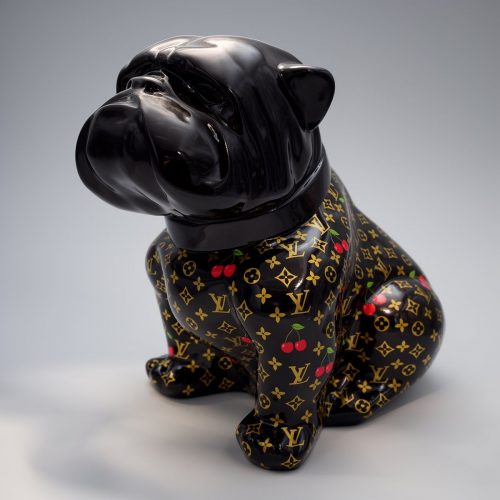 pies Bulldog Angelo 60cm - Monogram wiśnie