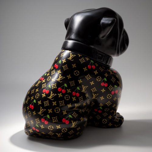 pies Bulldog Angelo 60cm - Monogram wiśnie