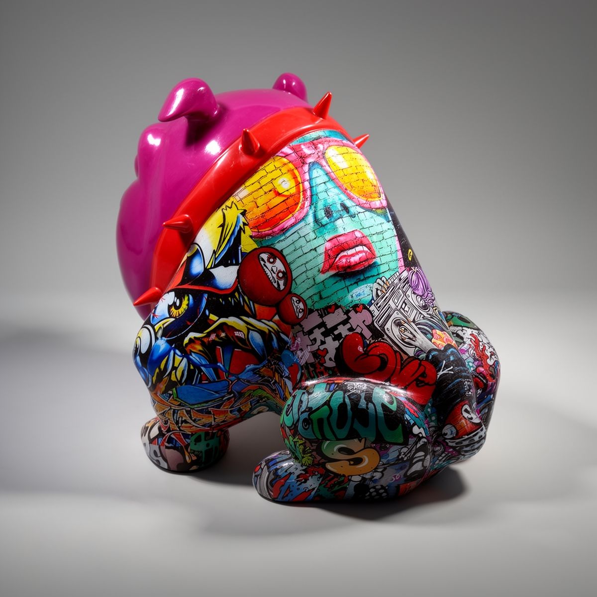 Figura Dekoracyjna Bulldog Avella 55 cm Graffiti