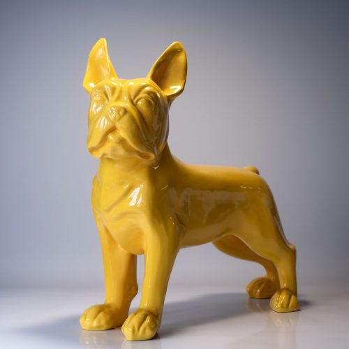 Duża figura Bulldoga Francuskiego - żółty