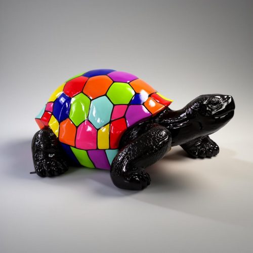 Duża figura kroczącego żółwia - smarties