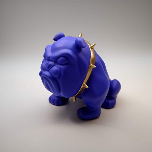 pies Bulldog Avella 55cm - niebieski mat