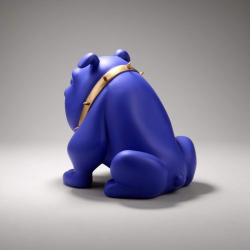 pies Bulldog Avella 55cm - niebieski mat