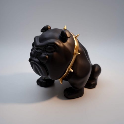 pies Bulldog Avella 22cm - czarny mat