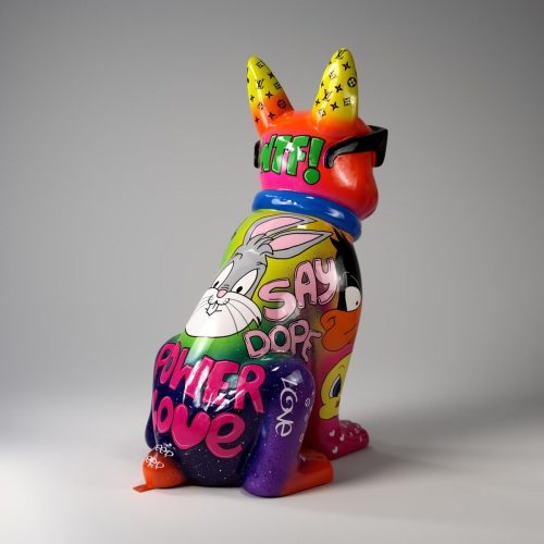 Pies Duża figura bulldoga z krawatem w okularach – Looney Tunes