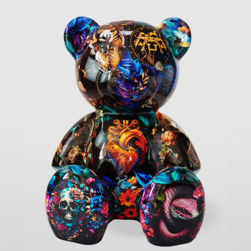 Duży siedzący miś -  motyw Indii