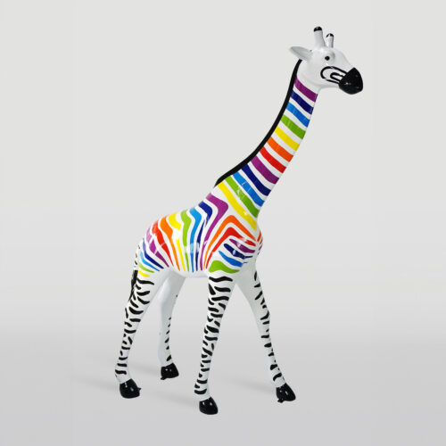 Duża żyrafa 230cm zebra kolorowa