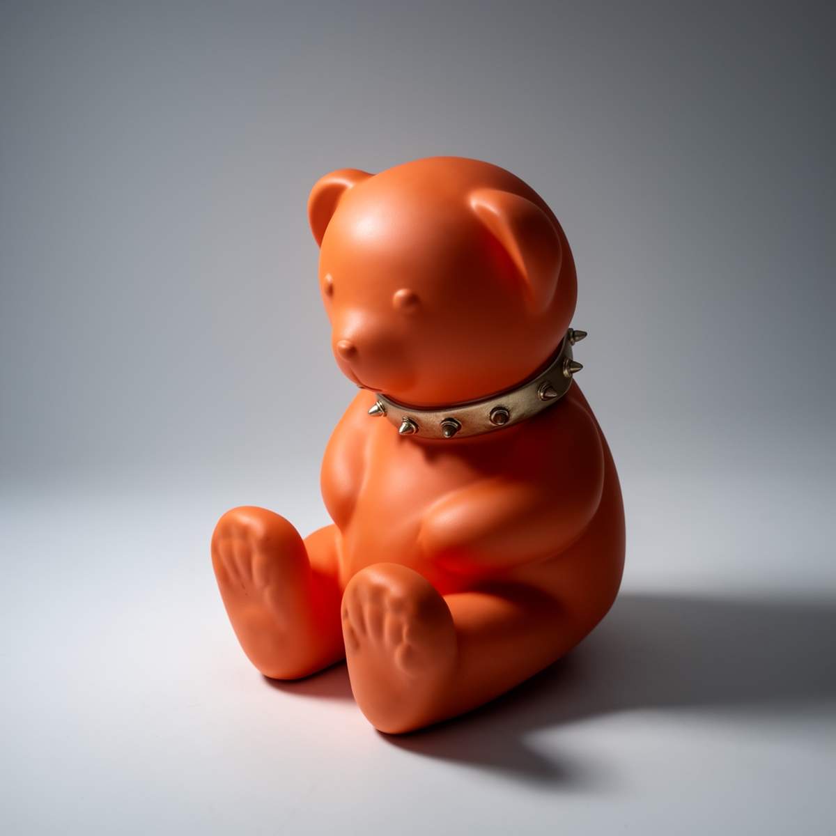 Figura Dekoracyjna Miś H 31 cm Pomarańczowy Mat