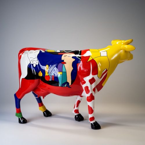 Krowa z motywem Picasso