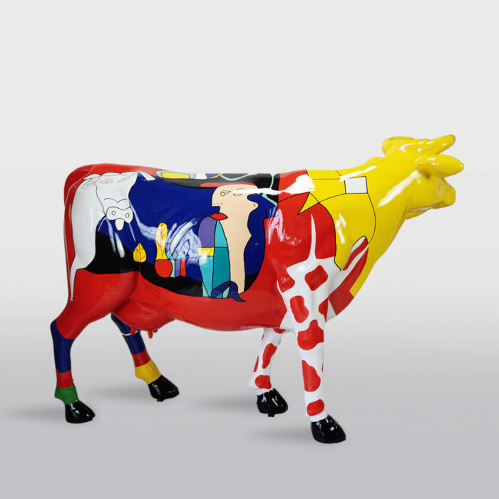 Krowa z motywem Picasso