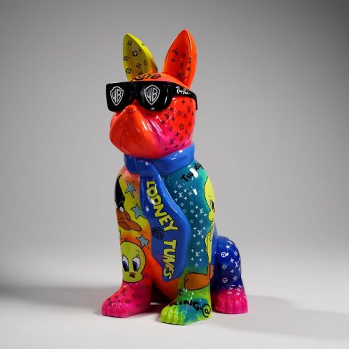 Pies Duża figura bulldoga z krawatem w okularach – Looney Tunes