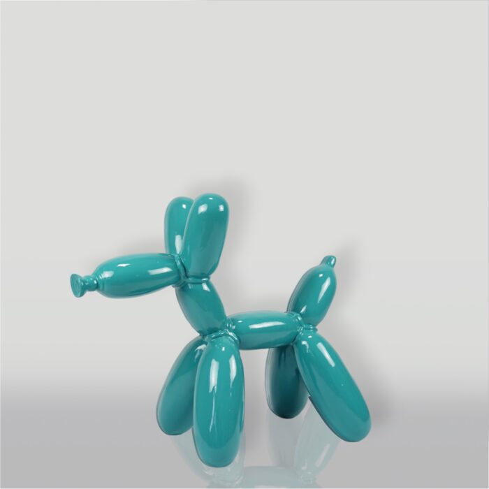 Balonowy Pies Średnia Figura Dekoracyjna - Turkusowy