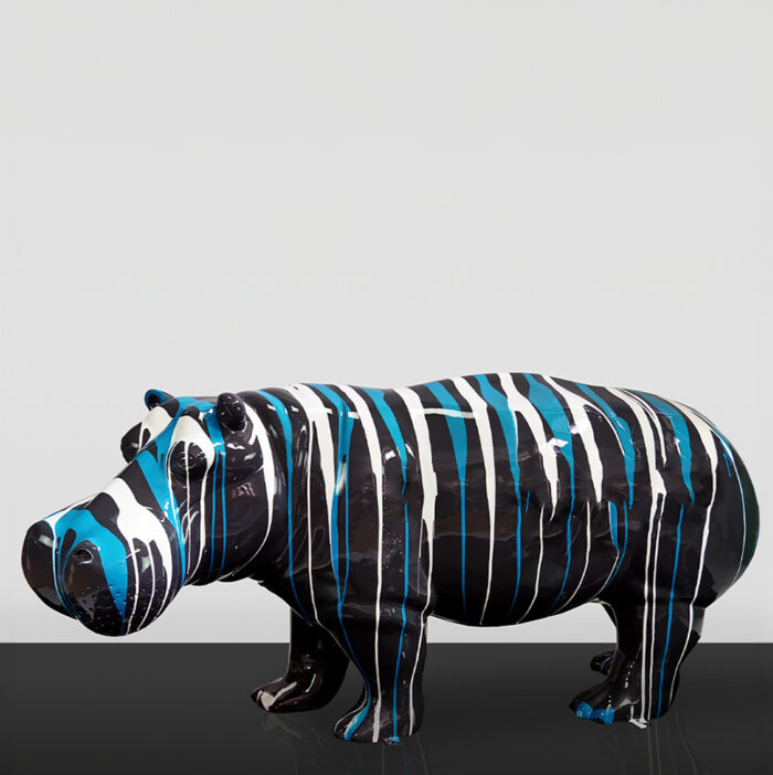 Figura 3D z laminatu - Hipopotam naturalnej wielkości