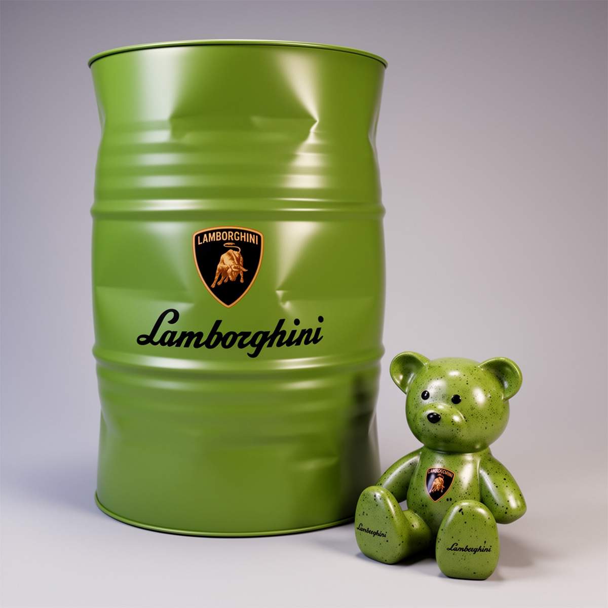 Pogięta Beczka Dekoracyjna Z Logo Lamborghini