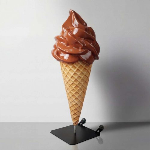 figura loda czekoladowego z wafelkiem z laminatu realistyczna dekoracja reklamowa do lokalu i eventu