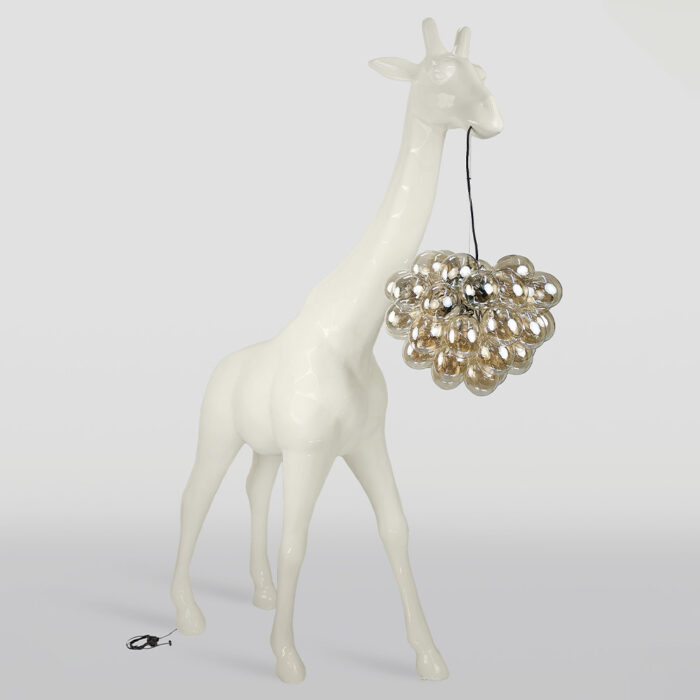 Duża Żyrafa 230cm Lampa - Wersja Beżowa Z Łatami
