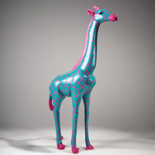 Żyrafa z seledynowymi cętkami – duża figura 3D