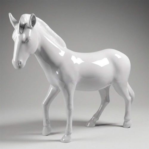 Biała zebra – figura naturalnej wielkości