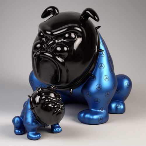 Ekskluzywna Figura Bulldog Avella - Niebieski AMG