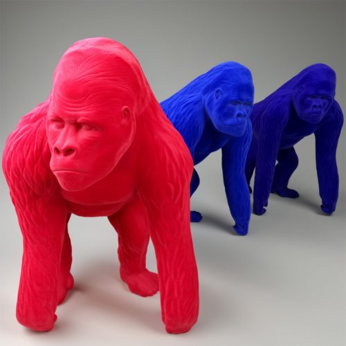 Duża figura flokowana goryl 3D