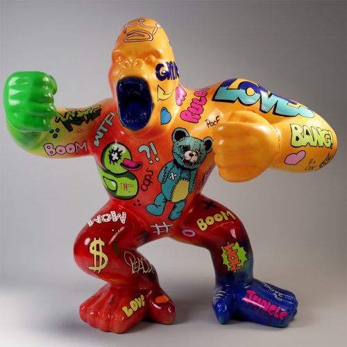 Duża Figura Goryla Boksera - Pop Art