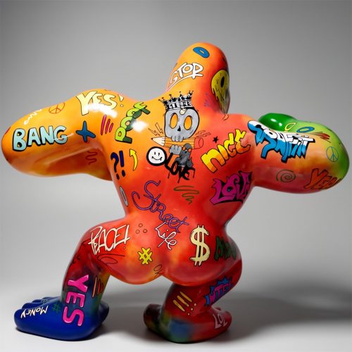 Duża Figura Goryla Boksera - Pop Art