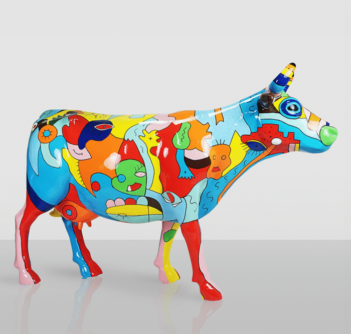 Duża Figura - Krowa Malowana Ręcznie Motyw Picasso - obrazek 2