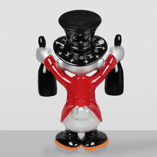 Figura Dekoracyjna - Średni Kaczor Sknerus McKwacz z butelkami