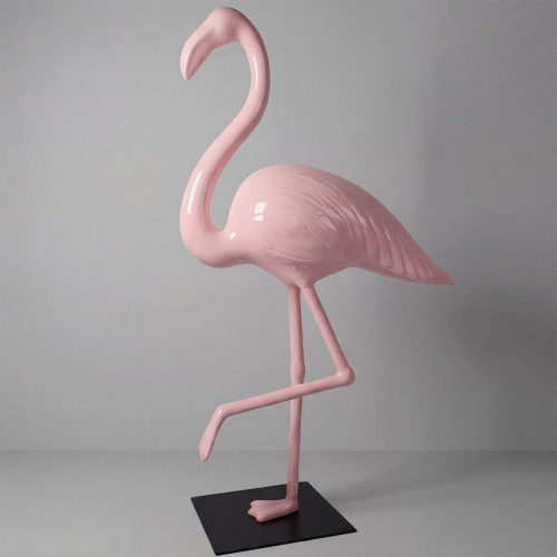 Figura Dekoracyjna Duży Flaming 3D - Różowy