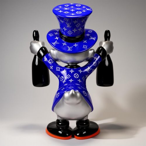 Figura Dekoracyjna - Duży Niebieski Kaczor Sknerus McKwacz