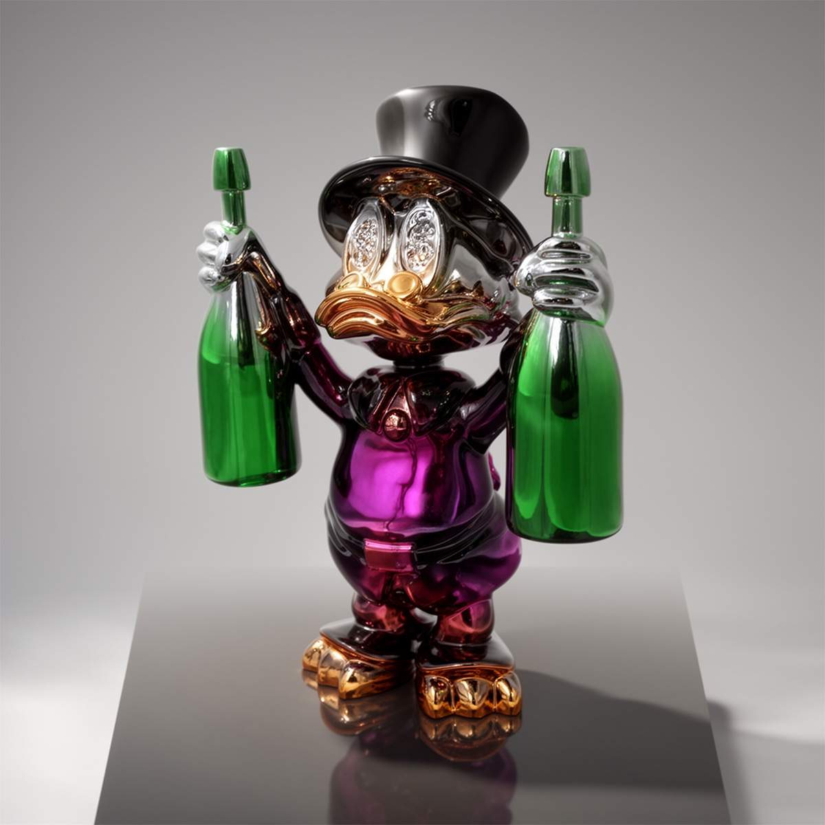 Figura Dekoracyjna Mini Kaczor Sknerus McKwacz W Chromie