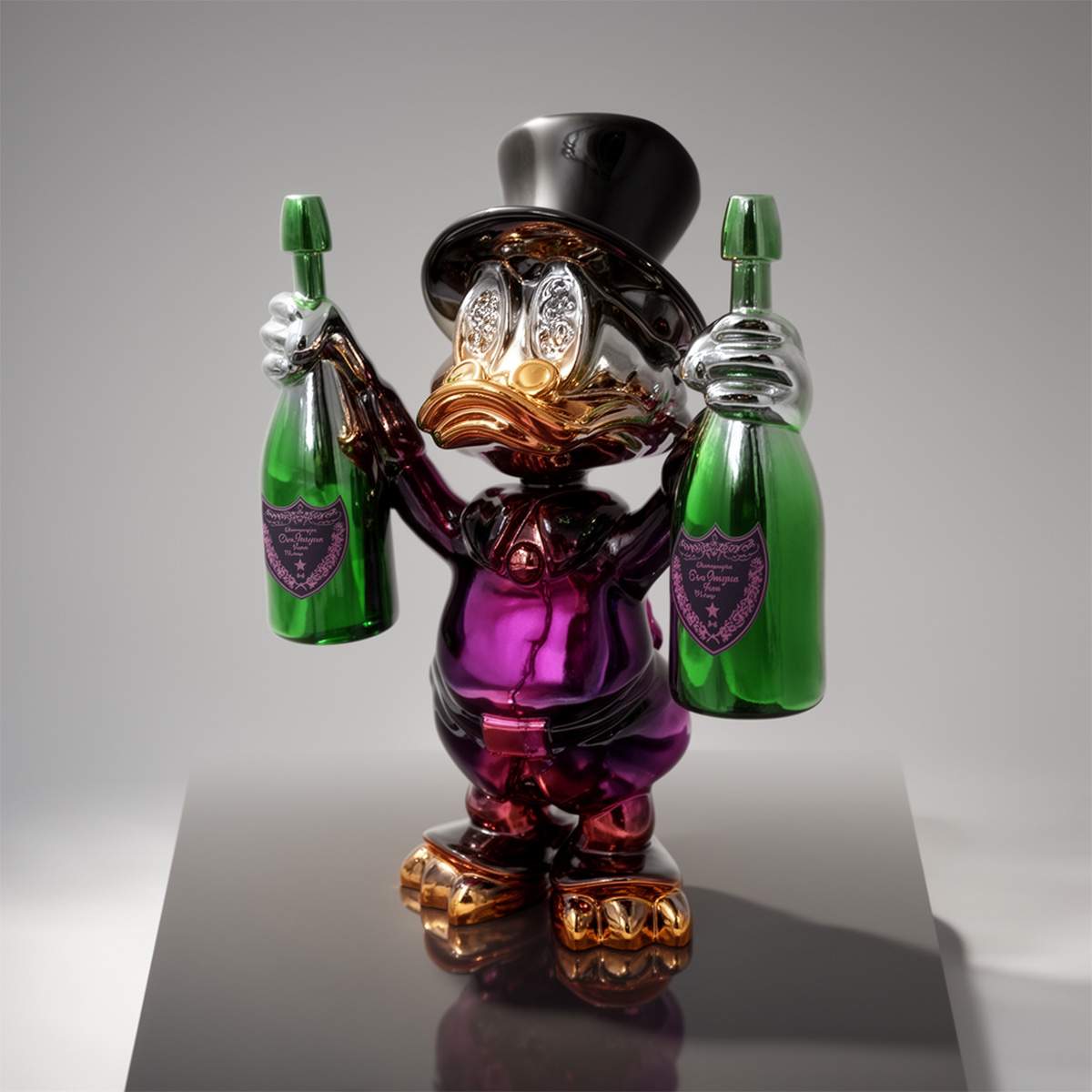 Figura Dekoracyjna Mini Kaczor Sknerus McKwacz W Chromie