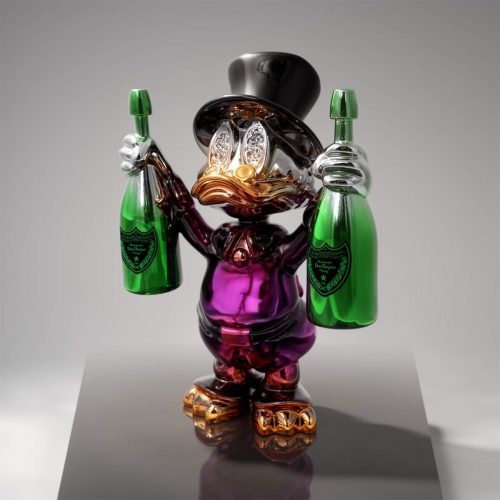 Figura Dekoracyjna - Mini Kaczor Sknerus McKwacz w Chromie