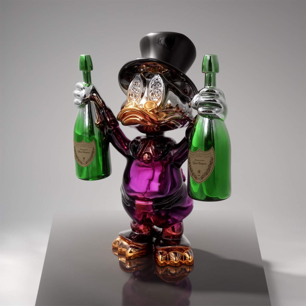 Figura Dekoracyjna Mini Kaczor Sknerus McKwacz W Chromie